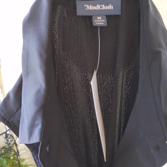 Modcloth 1/2 button collared pleated dress tied wa - Picture 2 of 7